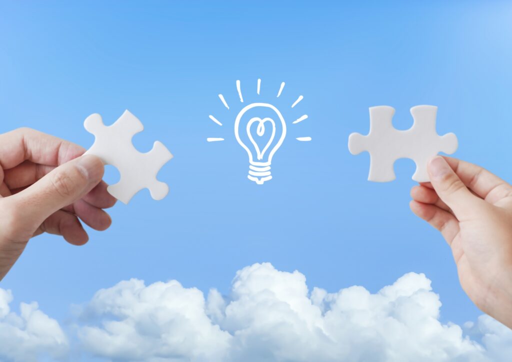 パズルのピースが合う